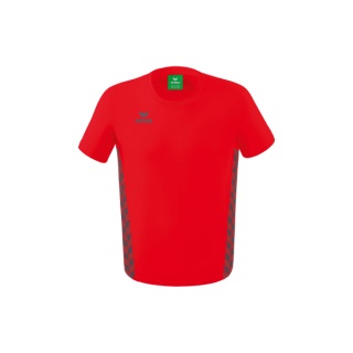 Erima Freizeit-Tshirt Essential Team - weicher Baumwollmix, klassischer Schnitt - rot/grau Herren